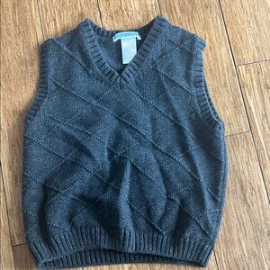 Boys Janie and Jack 3T Gray Knit Sweater Vest